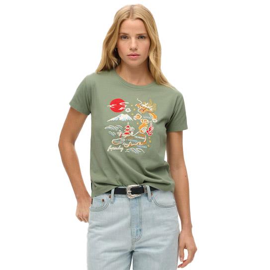 Superdry Suika Embroidered Fitted Tee